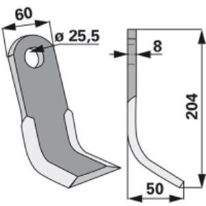 Y-Messer zu Quivogne Mulcher